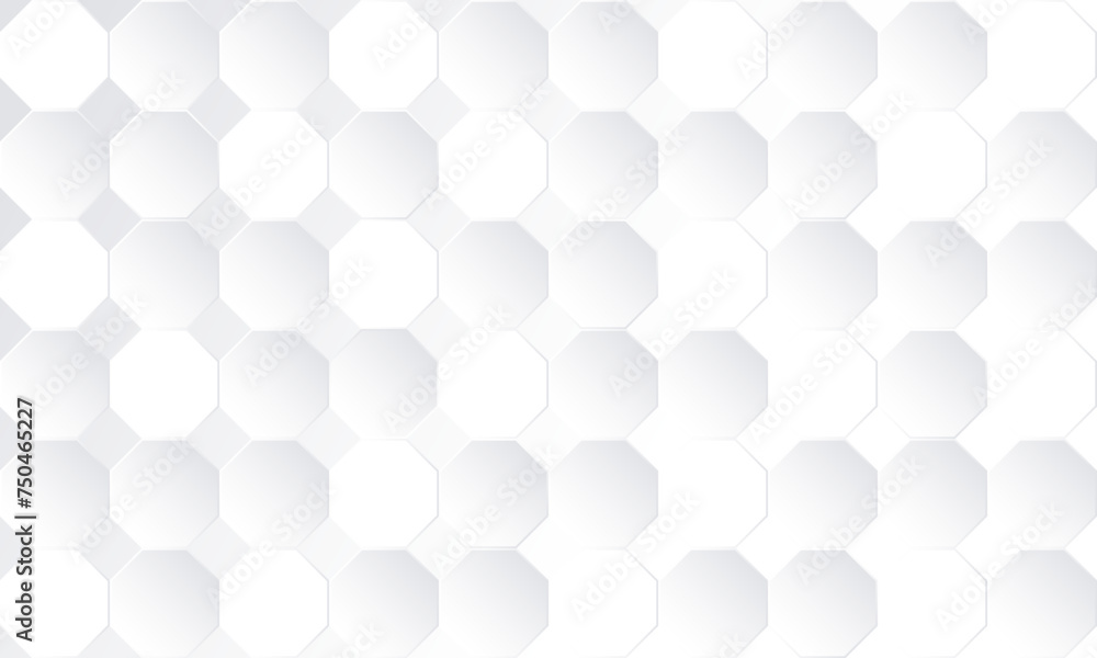 Leinwandbilder modern simple octagon texture pattern creative design. white and grey honeycomb geometric texture fo