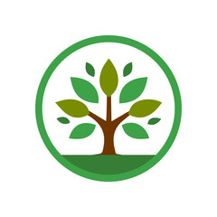 Fototapeta premium Tree icon. Abstract tree symbol. Concept of caring for a green environment.