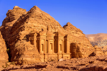 The Monastery Ad Deir in Petra, Jordan