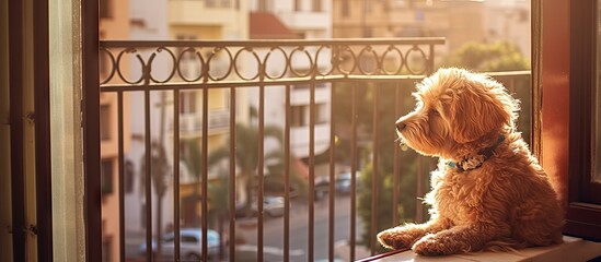 Devoted Dog Patiently Awaits Owner's Return on the Balcony