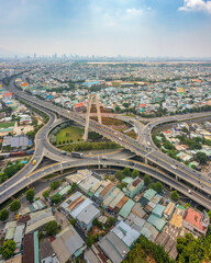 Aerial view of Hue junction to Da Nang city, Vietnam