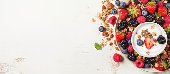 Delicious Yogurt Bowl with Berries, Nuts, and Seeds for a Healthy Breakfast