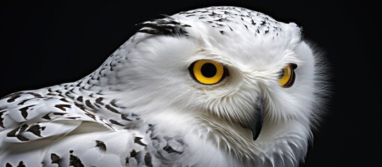 Magnificent Barn Owl with Piercing Yellow Eyes in a Captivating Close-Up Portrait