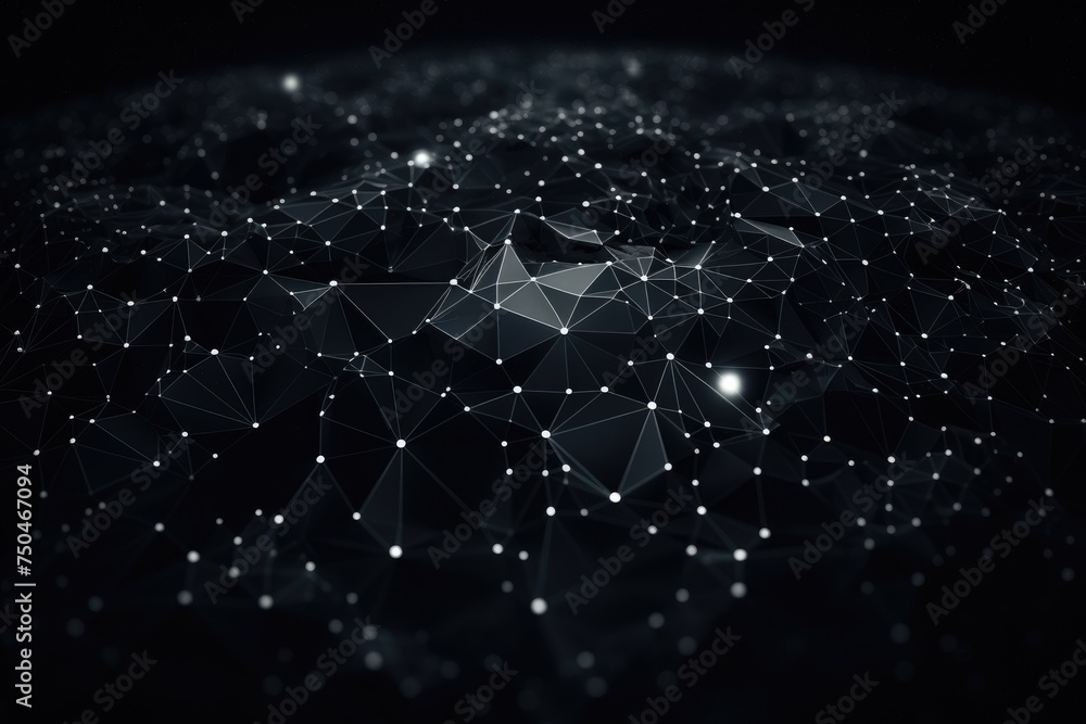 Poster map of the planet, internet and technology. modern science. abstract plexus geometric background, fu