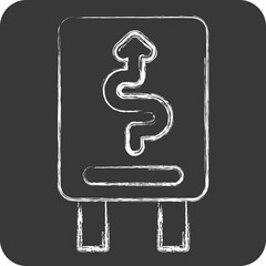 Icon Reduce. related to Road Sign symbol. chalk Style. simple design editable. simple illustration