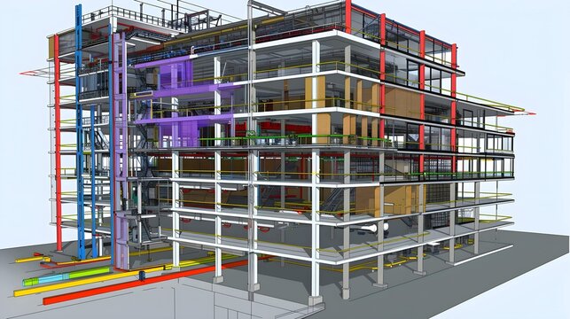 BIM model of internal engineering communications of the building