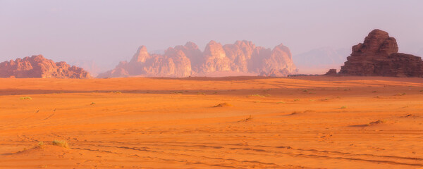 Wadi Rum Desert, Jordan mountain banner