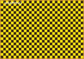 Gift wrapping paper with decorative designs with colored or monochrome plant elements