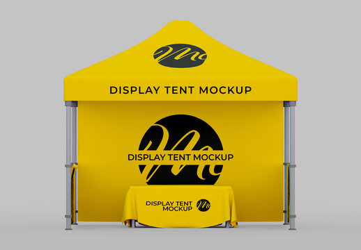 Front View Display Tent Mockup