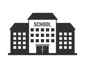 School building sign icon vector illustration