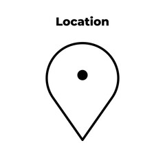 Location. Mark place thin line black icon. Landmark concept. Contacts. How to find us. Used for: illustration, outline, logo, mobile, app, emblem, design, web, dev, ui, gui, ux. Vector EPS 10