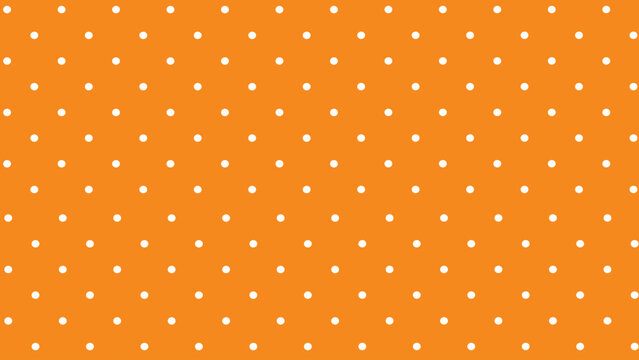 Orange background with white polka dot