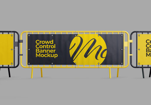 In-line Crowd Control Banners Mockup