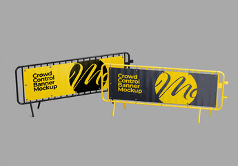 Two Crowd Control Banners Mockup