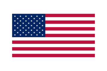 USA flag vector icon png. United States flag in vector. US or American symbol. Flag of United States of America