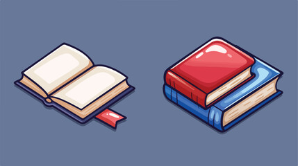Book and bookmark icon. Book and bookmark vector 