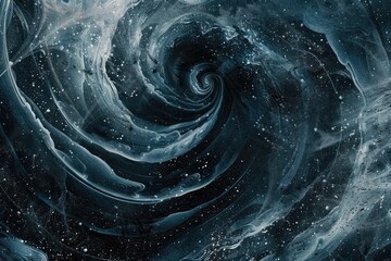 Abstract formations resembling planetary orbits and cosmic trajectories against a backdrop of swirling galaxies