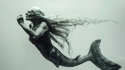Foto op Plexiglas eternal tides: the dignified grace of an ancient mermaid © ArtisticALLY