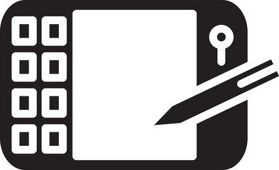 Smartphone with Pen Icon
