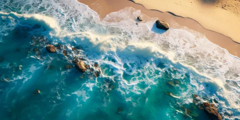 Fototapeten Beautiful beaches and coastline from a bird's eye view.Generative AI © Лилия Захарчук