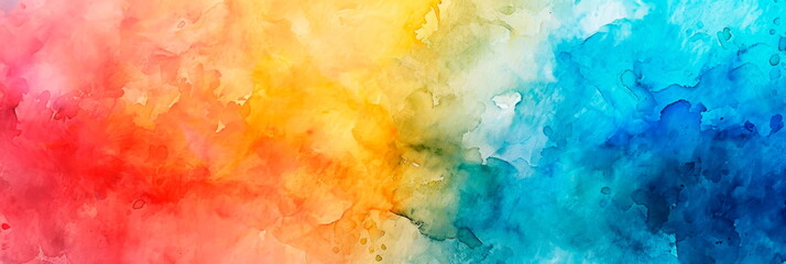 Abstract watercolor background. Rainbow colors. texture of watercolor paper. Generative AI