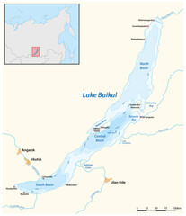 vector map of Russian Lake Baikal - 750478819