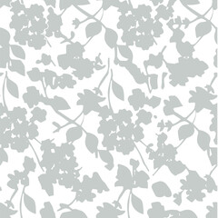 Hand drawn summer floral backround. Botanical seamless pattern . Sketch drawing. Design for fashion , fabric, textile, wallpaper, cover, web , wrapping and all prints