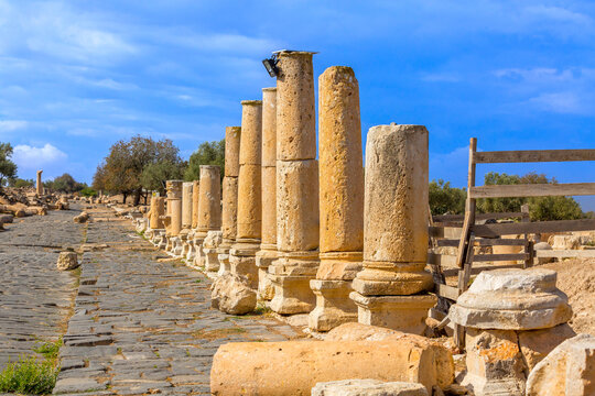 Roman road of Gadara Umm Qais, Jordan