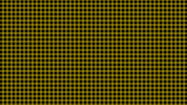 Yellow and black plaid fabric texture background