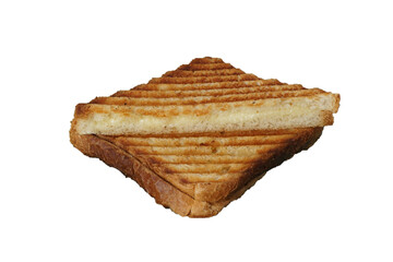 cheese toast isolated on white background