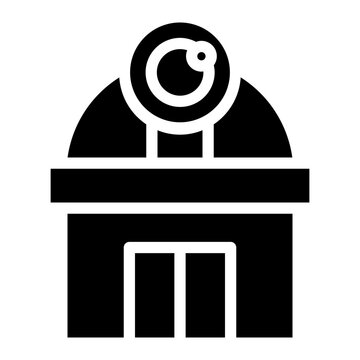black observatory building icon clip art preview