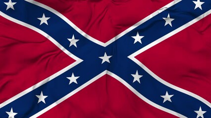 confederate flag animation seamless loop. 4K - Powered by Adobe