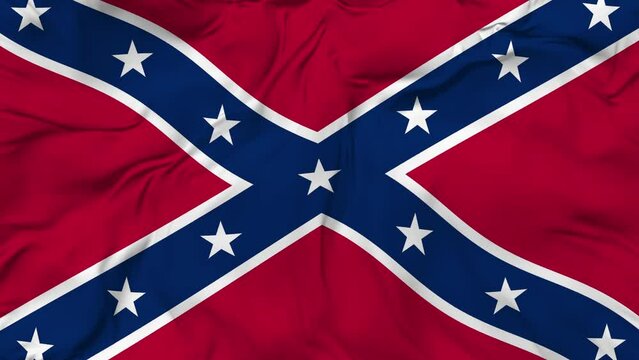 confederate flag animation seamless loop. 4K
