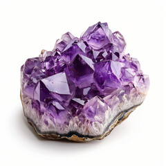 Amethyst on white background