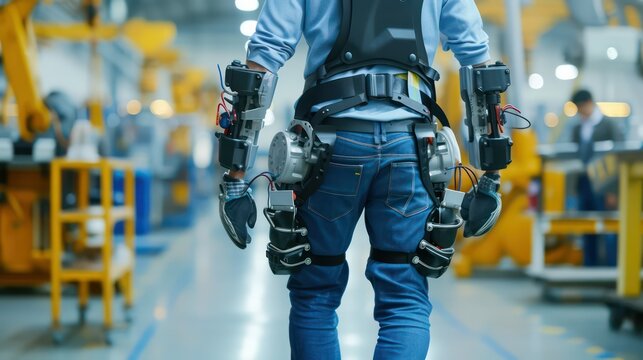 use of exoskeletons in reducing physcial strain and enhancing the performance of workers in manufacturing settings