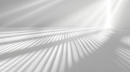 Abstract white light on wall background with Generative Ai.