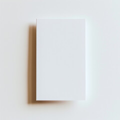 Blank card on white background