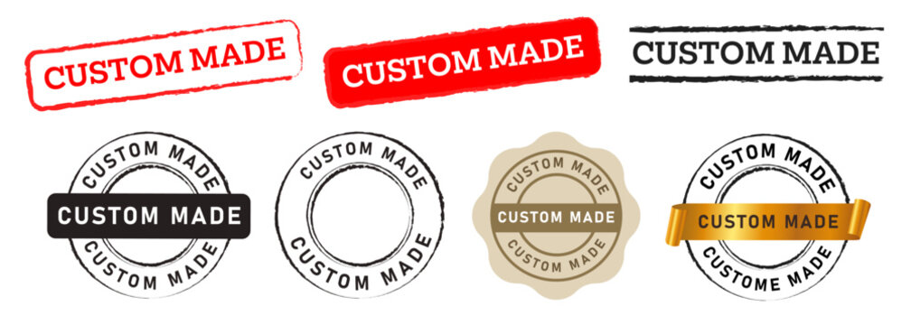 custom made rectangle and circle stamp label sticker special customized