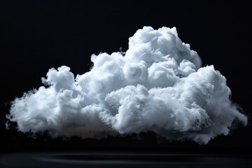 Majestic Cumulus Cloud Formation on a Dark Sky: A Stunning Monochrome Capture Ideal for Backgrounds, Weather Patterns, and Natural Phenomena