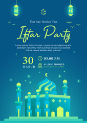 Vector Ramadan Kareem Greetings Card Invitation Poster Banner Social Media Template	