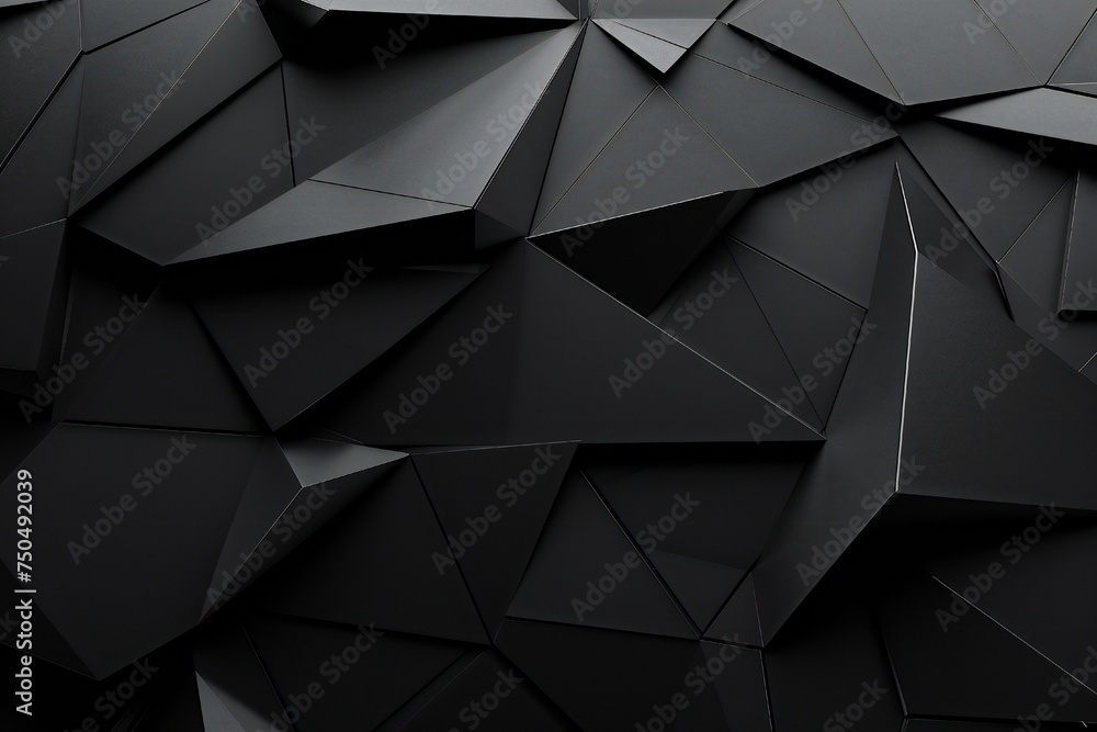 Wall mural black abstract art background generative ai