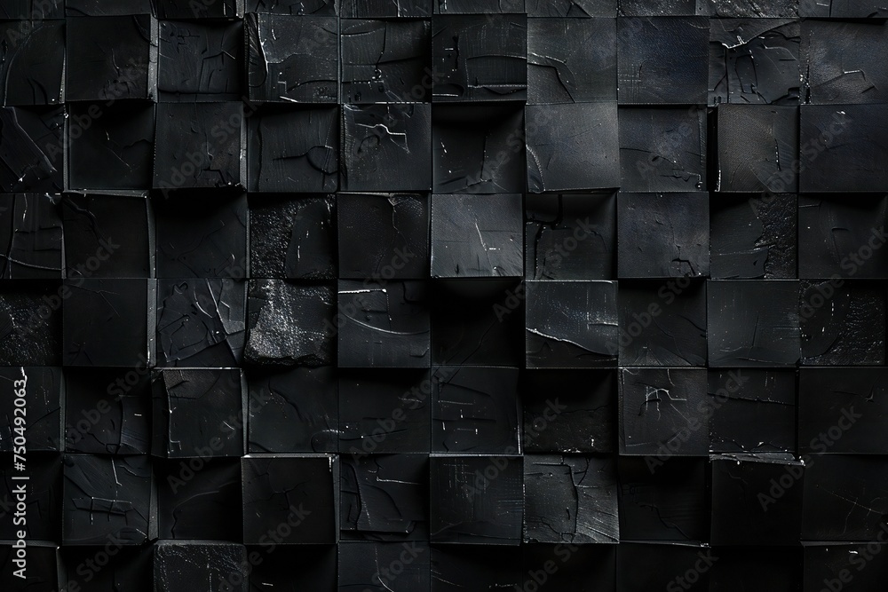 Wall mural black abstract art background generative ai
