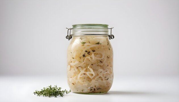 Homemade sauerkraut, black pepper and thyme