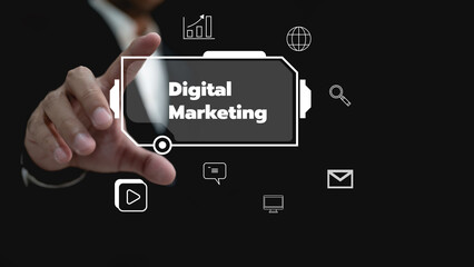 Digital marketing concept, global internet network connection technology, social media marketing, Internet. Online. Search Engine Optimisation. SEO..