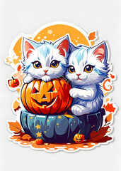 Fototapeta premium Halloween Kittens