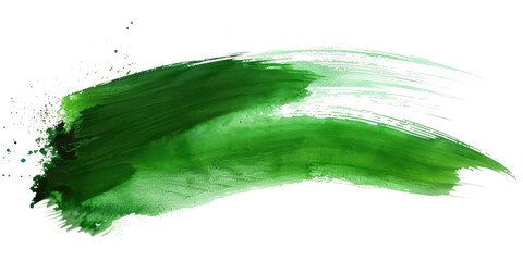 Dark green ink brush stroke, Dark green brush splashes isolated on transparent png. - obrazy, fototapety, plakaty