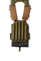 Close up of tactical bulletproof vest on white background