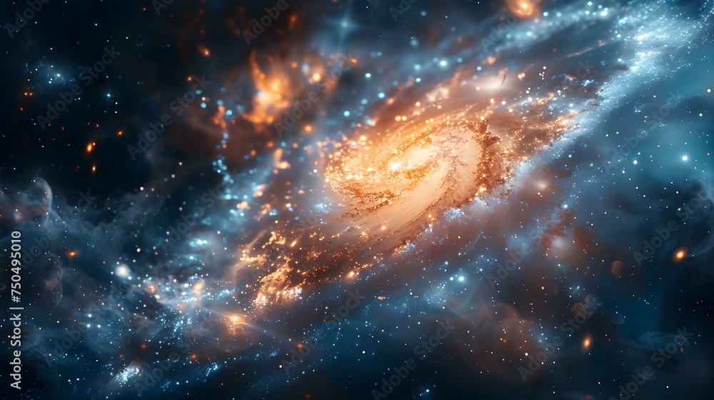 Poster embark on a captivating journey through the universe in a mesmerizing planetarium experience. concep