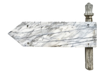marble sign isolate on white background