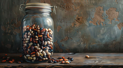Jar full of beans